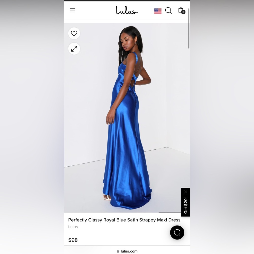 Perfectly Classy Royal Blue Satin Strappy
Maxi Dress